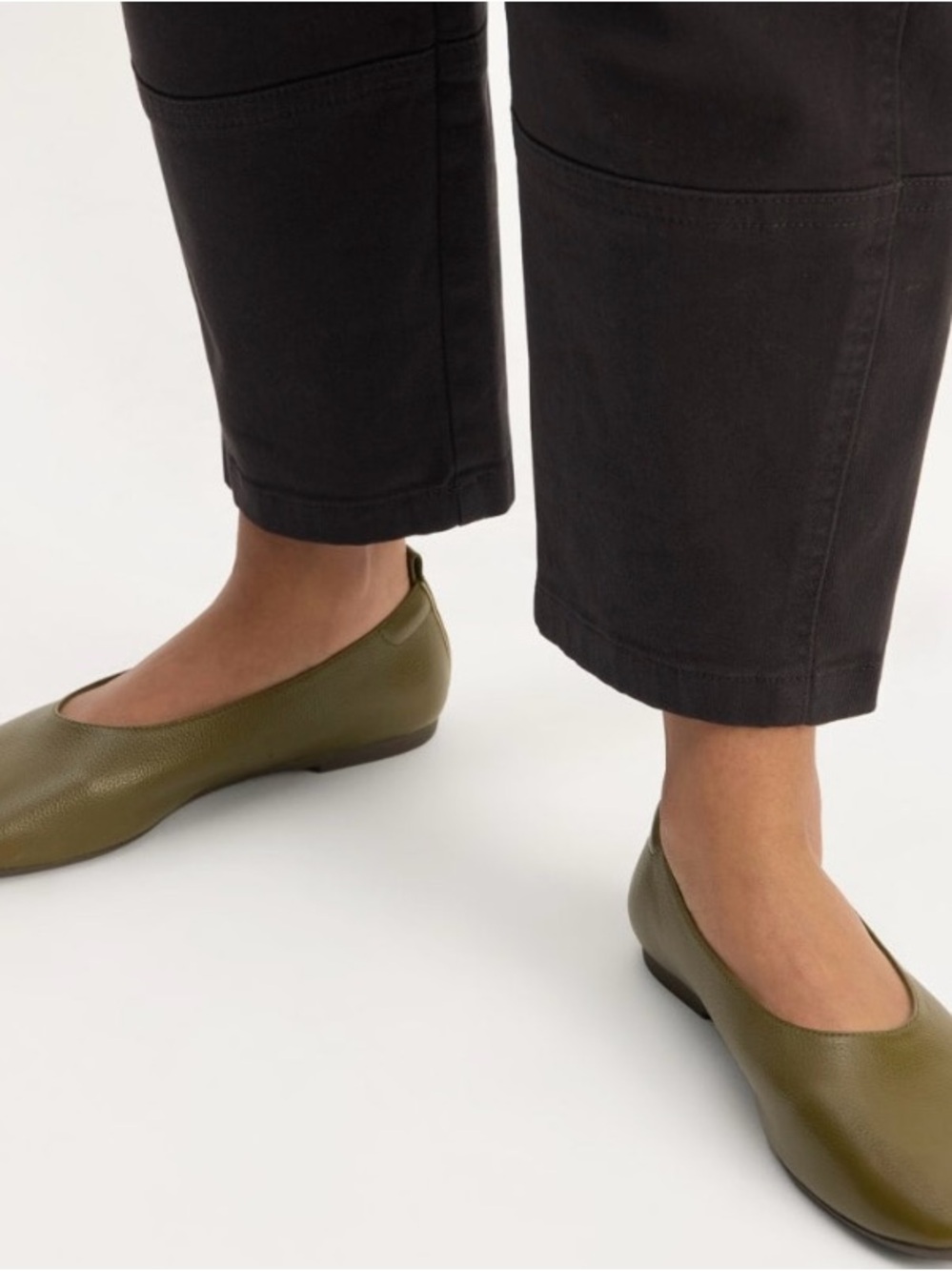 Everlane Day Glove Shoes Olive Green Leather size 8